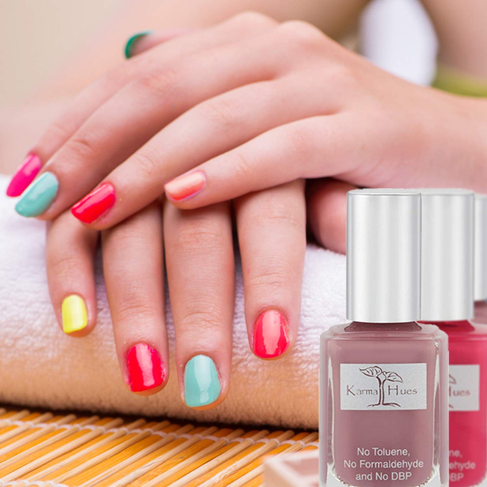 karma organic before and after nails showing chip-resistant result benefit
