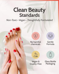 karma organic texture drop close-up shows oil-based, non-drying formula