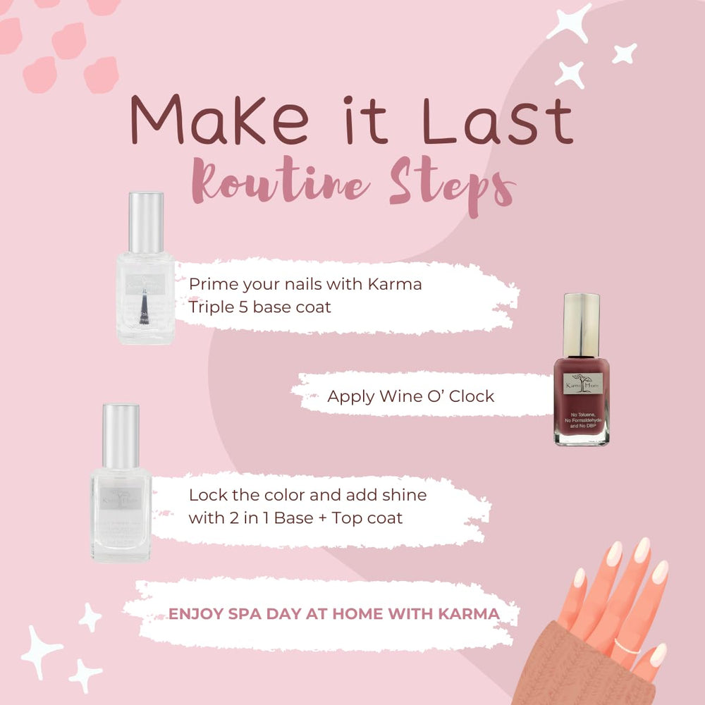 karma organic bottle beside hand illustrating bottle size and real-life coverage benefit