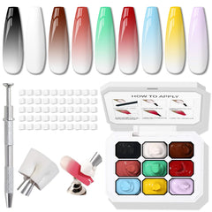 Karroy front packaging showing nine gel colors for quick selection and consistency