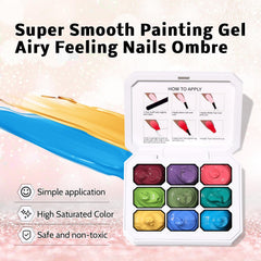 Karroy close-up of gel texture and stroke clarity for precise painting