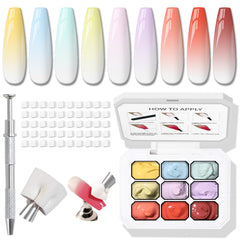 Karroy front packaging showing nine colorful gel pots and benefits