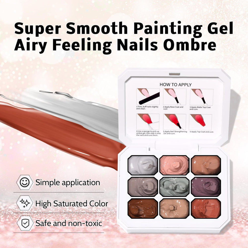 Karroy gradient French nail example showcasing seamless color blend