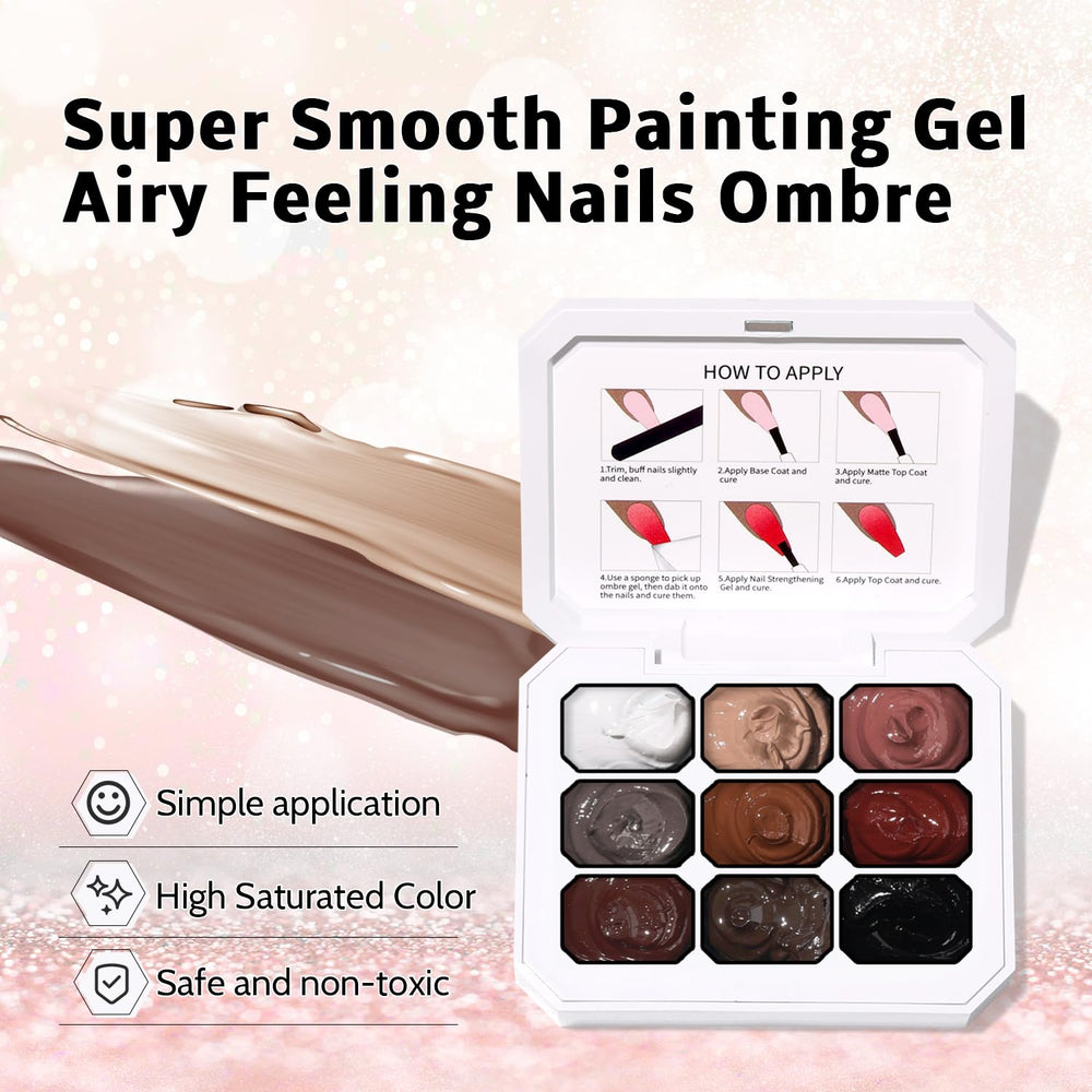 Karroy sponge patting in action on a nail for quick ombre and gradient effect