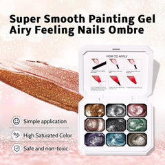 Karroy sponge patting in action creating an ombre nail for quick gradient results