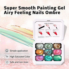 Karroy sponge patting technique on nail demonstrating easy ombre blending
