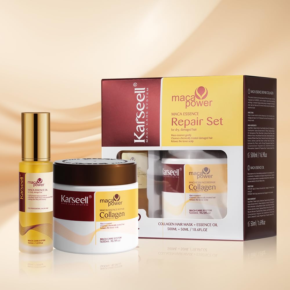 Karseell argan oil applied to dry ends for frizz control and sheen