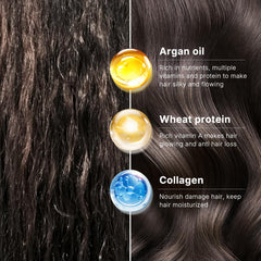 Karseell before and after dry hair showing improved smoothness and manageability