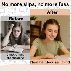 Kasmena clips in hair demonstration holding thin strands without pulling