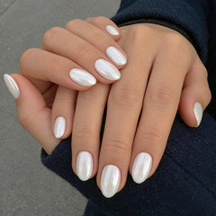 KASOICRA front packaging showing full white chrome nail kit benefit quick setup