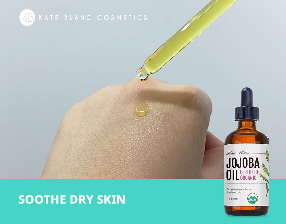 Kate Blanc Cosmetics massaging oil into cuticles for softer nails