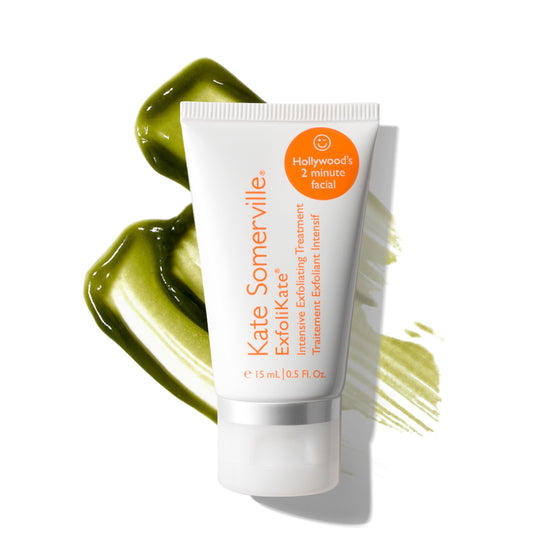 Kate Somerville front packaging showing jar and brand for clear product ID and benefit