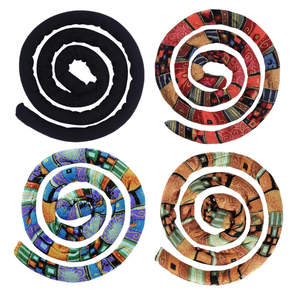 KATOCHUG coiled spiral hair ties front view showing compact design and easy wrapping