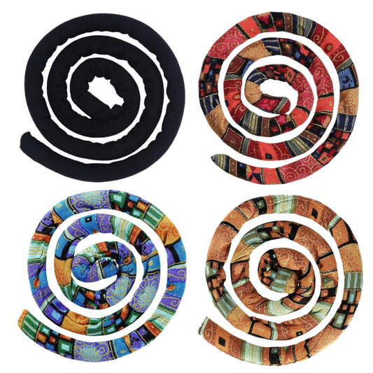 KATOCHUG coiled spiral hair ties front view showing compact design and easy wrapping