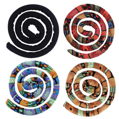 KATOCHUG coiled spiral hair ties front view showing compact design and easy wrapping