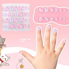 Kawyehu adhesive tab detail on a false nail highlighting easy application