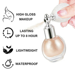 Kaynest on-model showing face and collarbone highlight for festival-ready glow