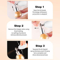 Kaynest bottle next to phone showing compact size for on-the-go touch-ups