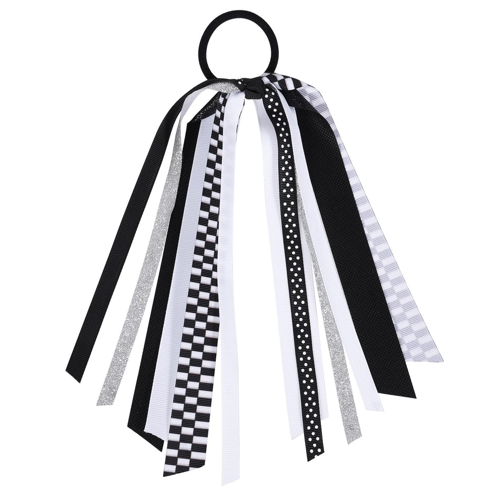 KCHIES front packaging showing checkered hair tie and festive presentation benefit