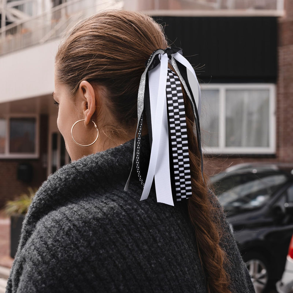 KCHIES model wearing high ponytail showcasing race-day stylish movement benefit