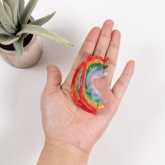 KCHIES rainbow close-up of acetate texture highlighting shine and durability