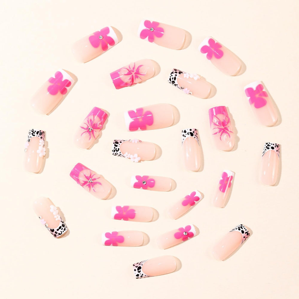 Kcjckcdd close-up of printed pink floral and glossy finish highlighting design precision and shine