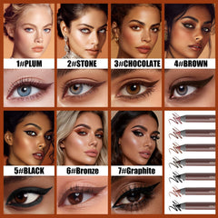 KCTAN pencil applied on upper lashline demonstrating defined lashes