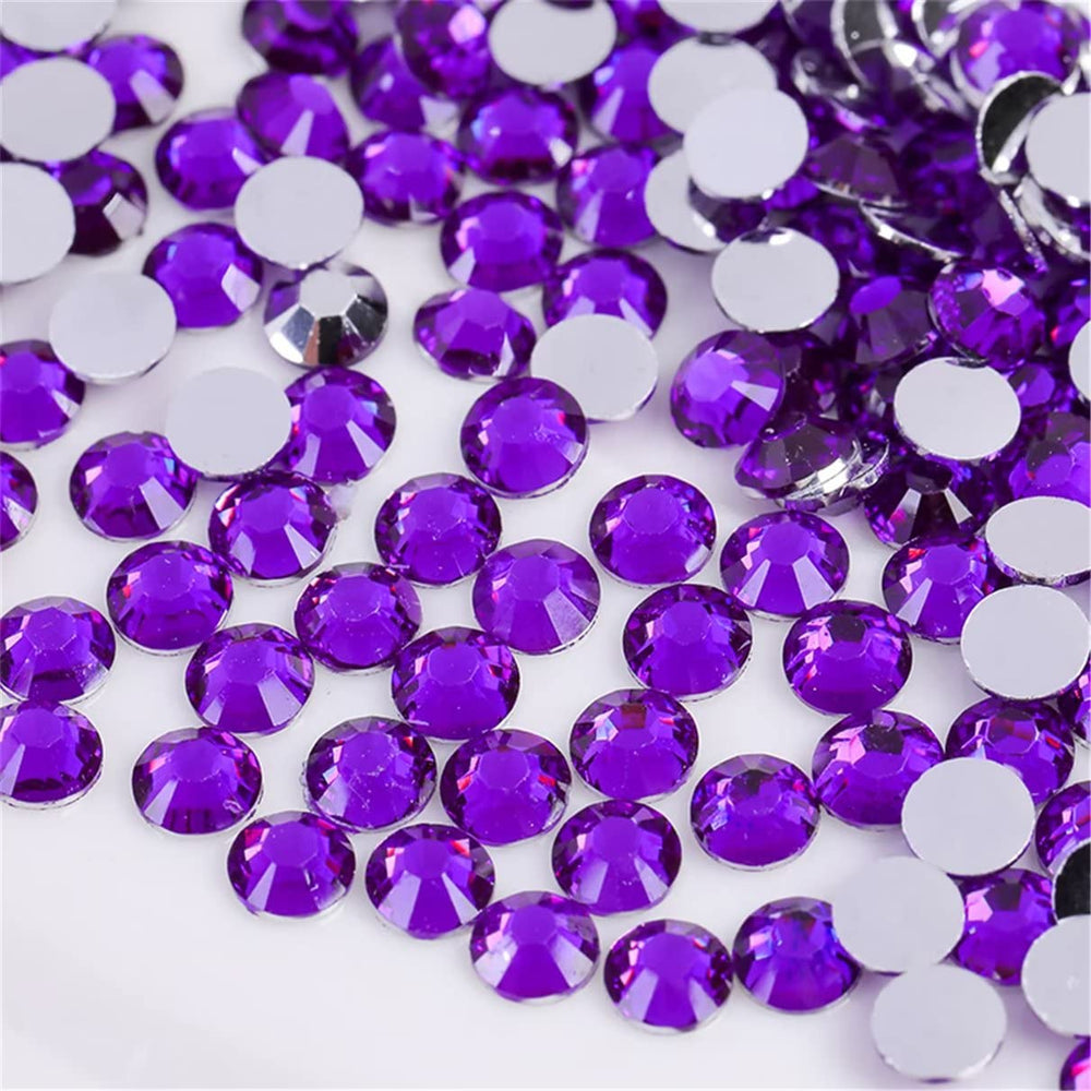 Kdkyy front packaging showing 1000 dark purple rhinestones, clear value