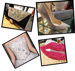 Kdkyy craft table with gems in use showing project inspiration