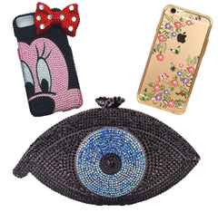 Kdkyy decorated phone with rhinestones showing creative customization