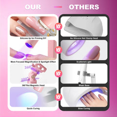 KeepTwenty stamper accessories laid out enabling quick French manicures