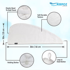 KEEPOZ close-up of cotton terry texture showing absorbency and gentle feel