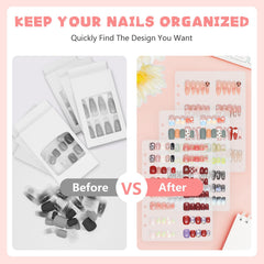 KEIFIN press-on nails attached to page showing professional display benefit