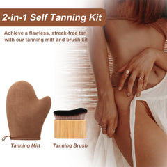 KELILO kit on bathroom vanity illustrating easy at-home tanning benefit