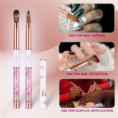 KEMEISI close-up Kolinsky bristles highlighting fine taper for smooth application