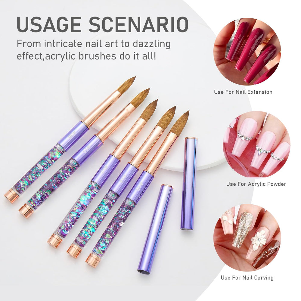 KEMEISI brush applying acrylic to nail showcasing smooth shaping and even coverage