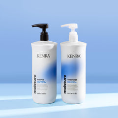 Kenra conditioner held in hand showing 33.8 oz scale and value