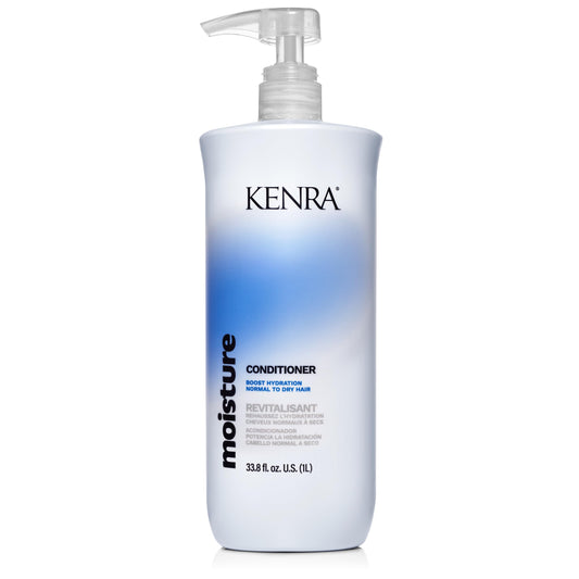 Kenra front bottle view showing label and 33.8 oz size benefit