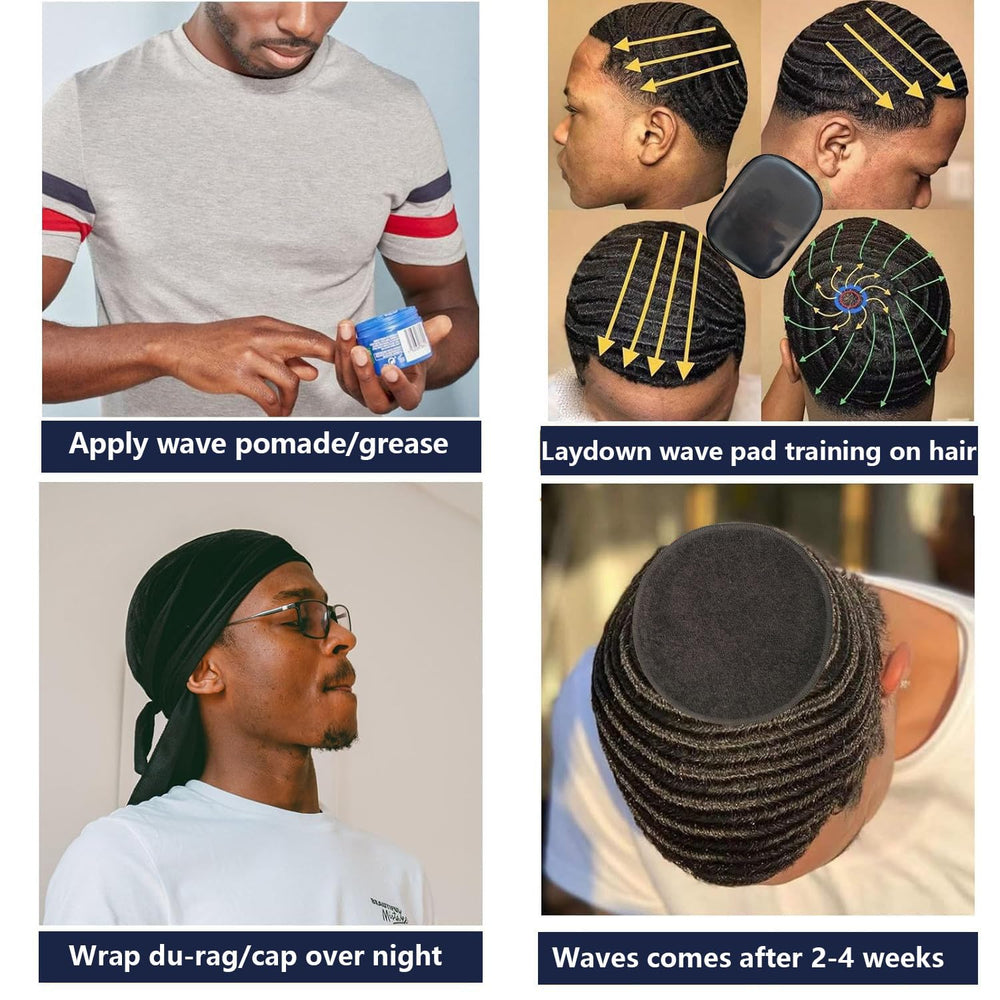 kep-Mve crown patch worn on scalp demonstrating targeted wave shaping