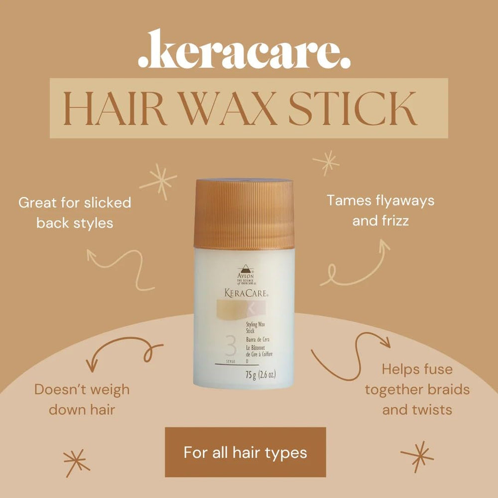 KeraCare styling in use on ponytail demonstrating strong hold and neat edges