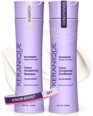 Keranique front packaging duo showing both bottles and benefits