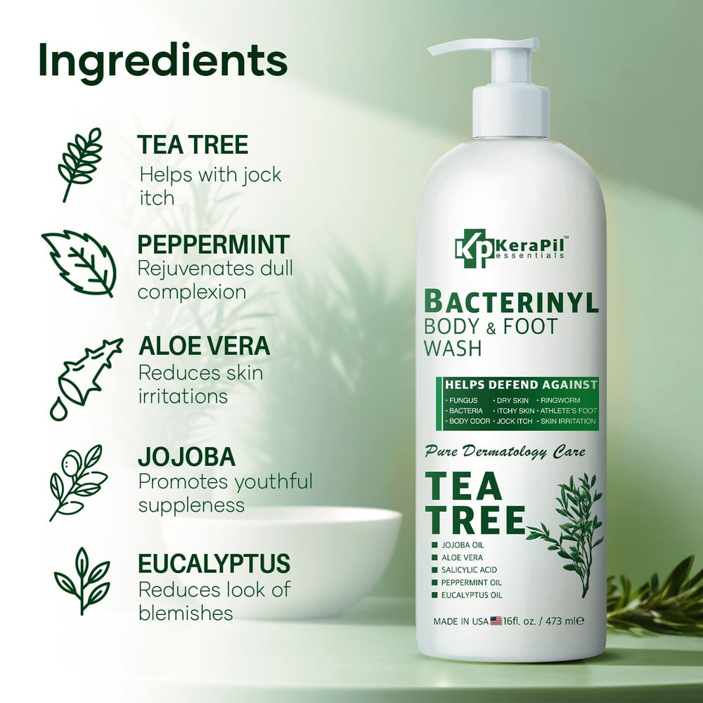 KERAPIL wash texture pouring from bottle demonstrating gentle cleanse