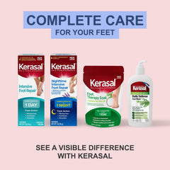 Kerasal ingredient visual with lactic acid representation showing exfoliating benefit