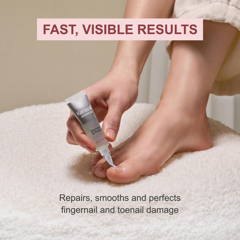 Kerasal brush applicator detail for precise, mess-free application