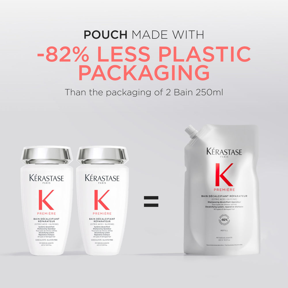 KÉRASTASE after-treatment hair photo showing smoother, shinier restored strands