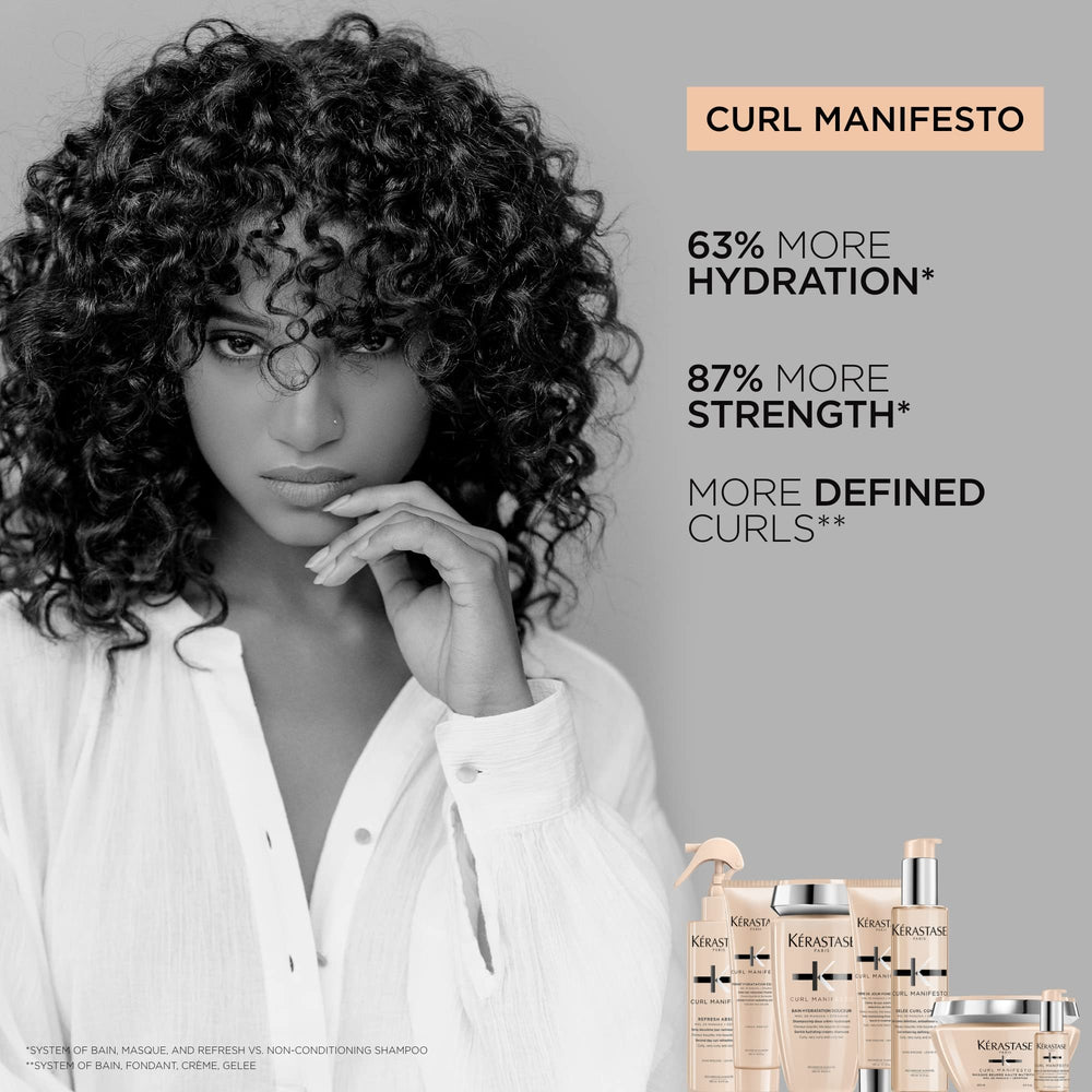 KÉRASTASE application in hand demonstrating easy detangling and slip