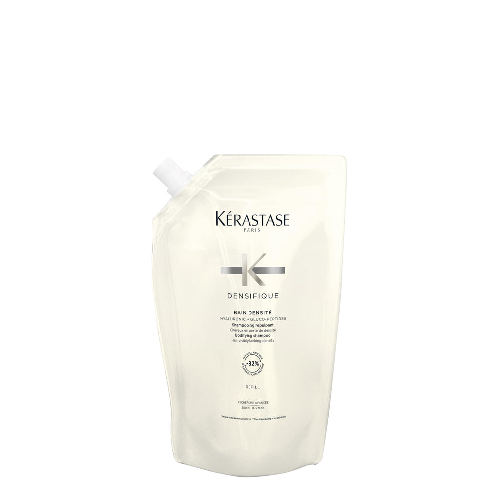 KÉRASTASE pouch front view showing product details and refill benefit