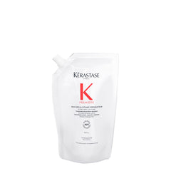 KÉRASTASE front packaging shows refill bottle and clear labeling for easy refill