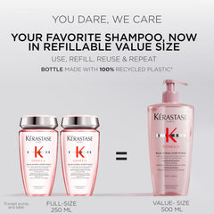 KÉRASTASE back label listing key ingredients for transparency and informed use