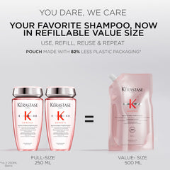KÉRASTASE Genesis creamy lather close-up highlighting gentle cleansing benefit
